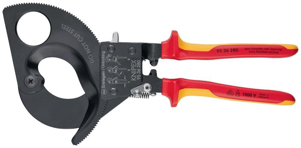 Kabelschneider Gesamtlänge 280 mm max. 52 (380 mm) mm Mehrkomponenten-Hüllen VDE