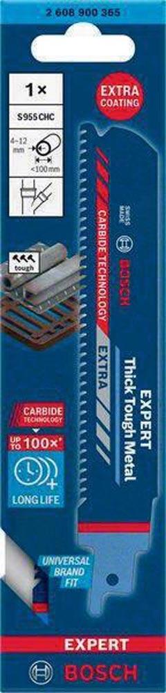 Säbelsägeblatt Expert Thick Tough Metal Länge 150 mm Breite 25 mm Zahnteilung TPI 8 3 mm S-Schaft 1 Stück / Karte