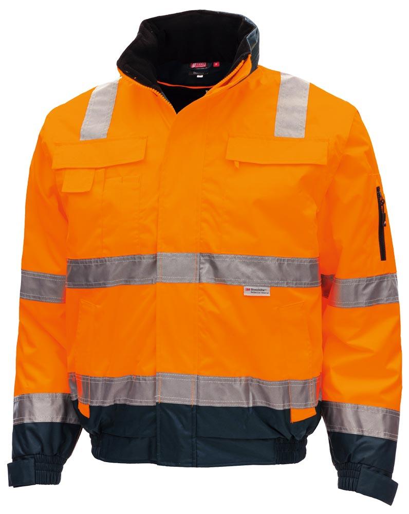 Warnschutz-Pilotenjacke Motion Plus Tex Viz Plus, Farbe neonorange/blau, Gr. S