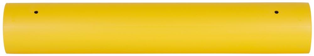 Verkehrsbarriere, Spezialkunststoff, einzeilig, Holm, individueller Zuschnitt, Länge 400-929 mm, Durchm. 160 mm, gelb