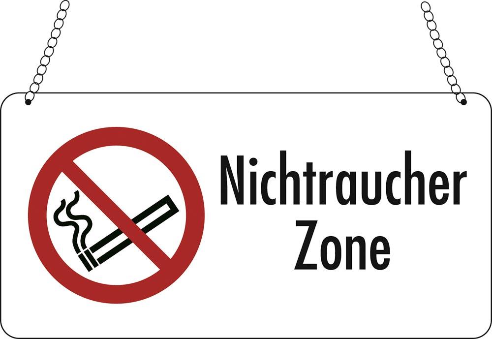 Verbotsschild, Nichtraucher Zone, Alu 2 mm, 400x200 mm