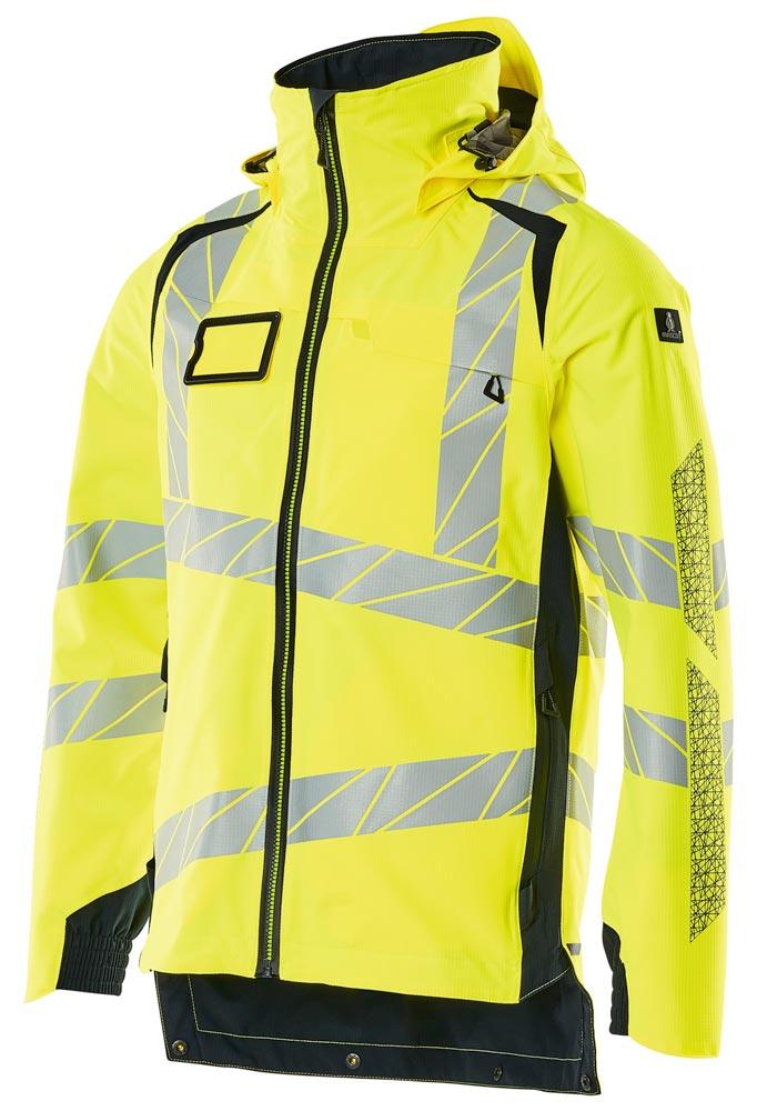 Warnschutz-Hard-Shell-Jacke Accelerate Safe, Farbe HiVis gelb/schwarzblau, Gr. 2XL Warnschutz-Hard-Shell-Jacke Accelerate Safe, Farbe HiVis gelb/schwarzblau, Gr. 2XL
