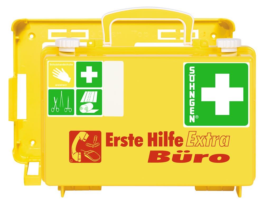 Erste Hilfe Koffer Extra Büro B260xH170xT110ca.mm leuchtgelb