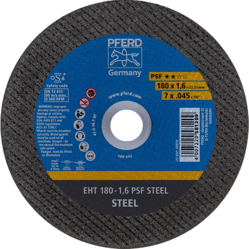 Trennscheibe PSF STEEL D180x1,6mm gerade Stahl Bohrung 22,23 mm