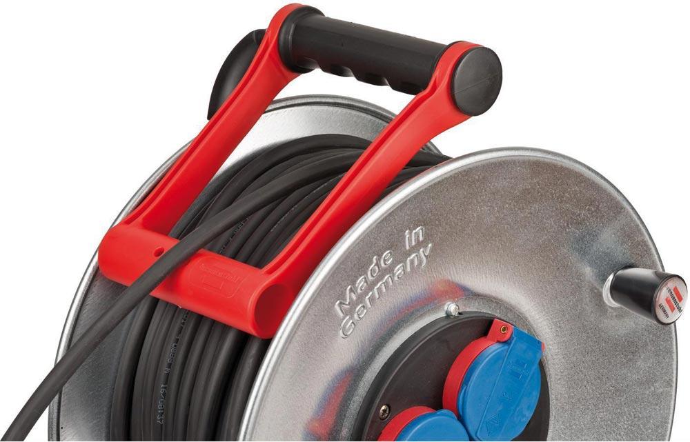 Kabeltrommel Garant S 25 m H07RN-F 3 x 2,5 mm 3 Schutzkontaktsteckdosen Stahlblech IP44 Kabeltrommel Garant S 25 m H07RN-F 3 x 2,5 mm 3 Schutzkontaktsteckdosen Stahlblech IP44