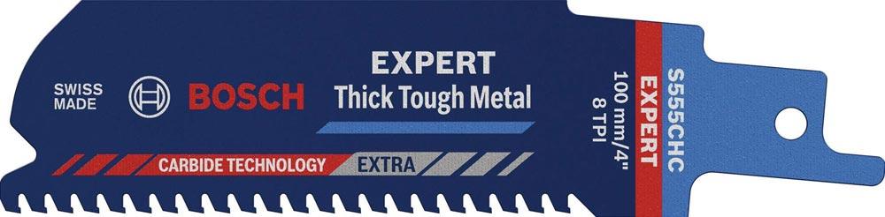 Säbelsägeblatt Expert Thick Tough Metal Länge 300 mm Breite 25 mm Zahnteilung TPI 8 3 mm S-Schaft 1 Stück / Karte