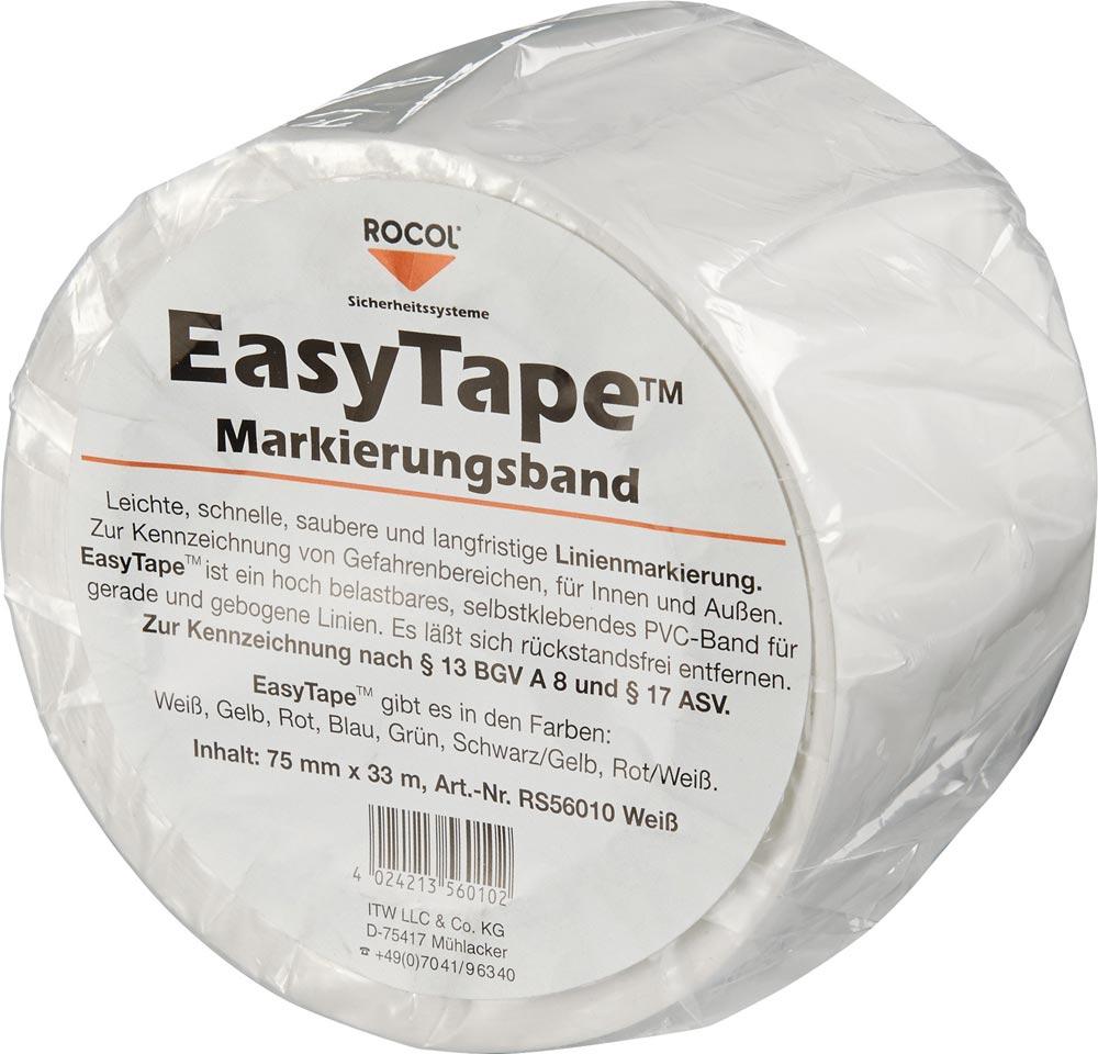Bodenmarkierungsband Easy Tape PVC weiß Länge 33 m Breite 75 mm Rolle