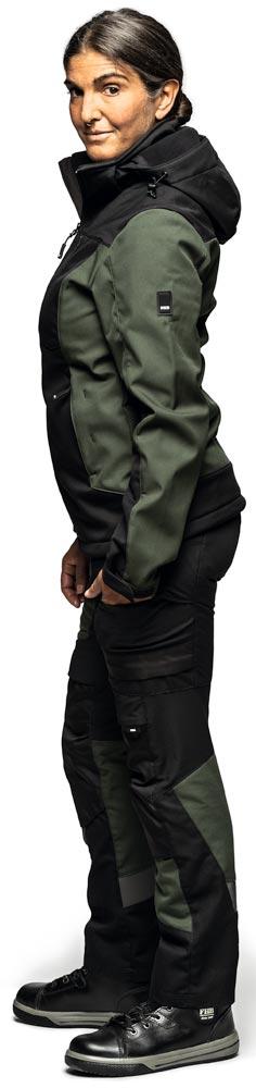 Damen-Softshell-Jacke JULIA, grün-schwarz Gr. S