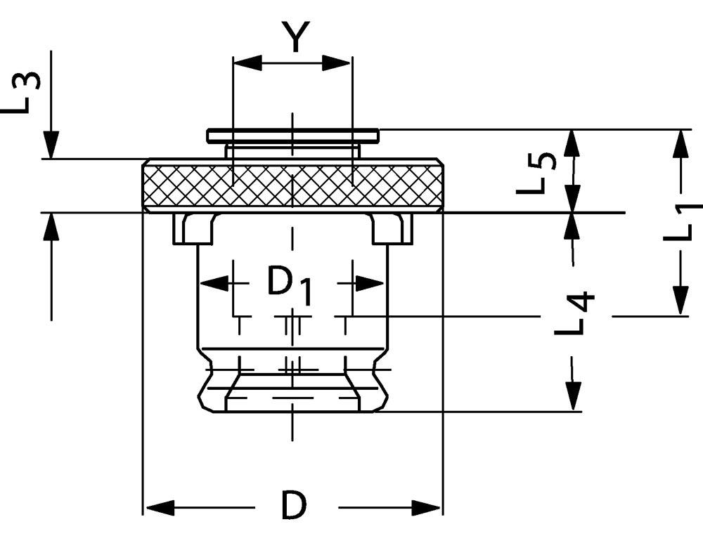 Schnellwechseleinsatz SE 6 mm x 4,9 mm Größe 1 für DIN 371 M5-6 für DIN 374/376 M8